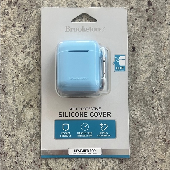 Brookstone Light Blue Silicone AirPods Cover - Picture 1 of 4